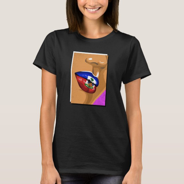 Haiti Haitian Flag Day Creole Proud Woman Happy Ay T Shirt (Framsida)