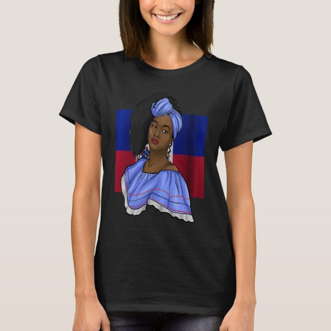 Haiti Haitian Flag Day Creole Proud Woman Happy Ay T Shirt (Framsida)