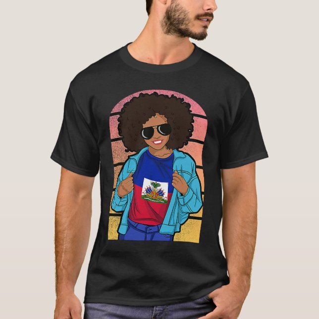 Haiti Haitian Flag Day Creole Proud Woman Happy Ay T Shirt (Framsida)