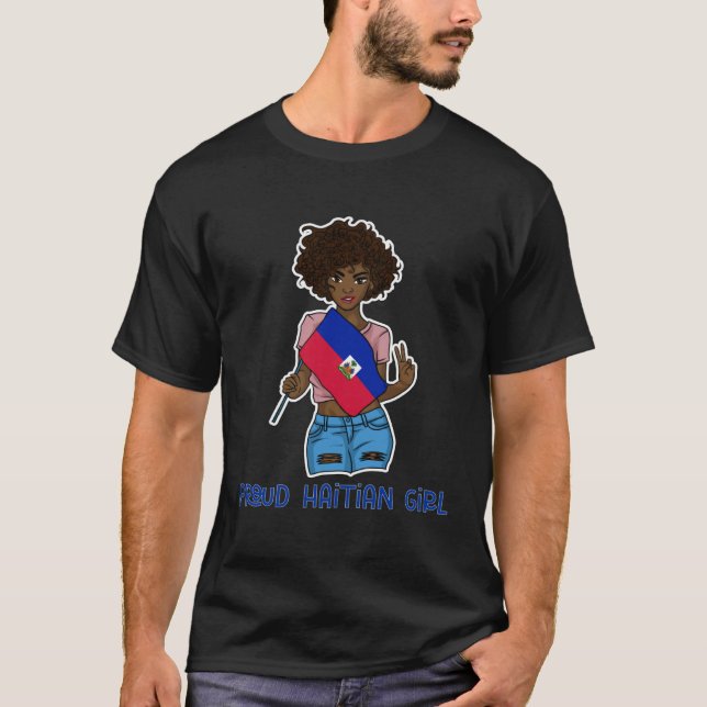 Haiti Haitian Flag Day Proud Woman Ayiti Girl  21 T Shirt (Framsida)