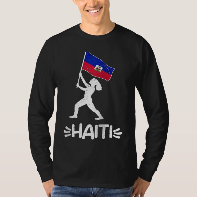Haiti Haitian Love Flag Proud Woman Princess Crown T Shirt (Framsida)