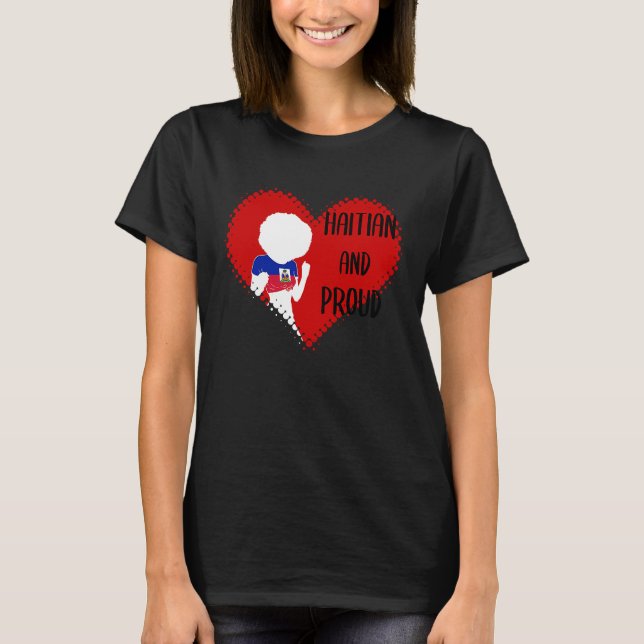 Haiti Haitian Love Flag Proud Woman Princess Crown T Shirt (Framsida)