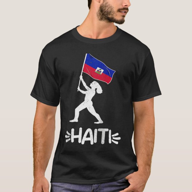 Haiti Haitian Love Flag Proud Woman Princess Crown T Shirt (Framsida)