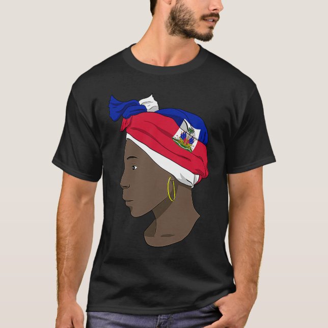 Haiti Haitian Love Flag Proud Woman Princess Crown T Shirt (Framsida)