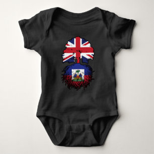 Haiti Haitis brittiska Träd Roots Flagga T Shirt