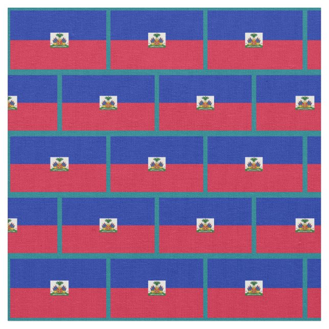 Haiti, Haitis Flagga Fabric/trendiget mode Tyg (Närbild)