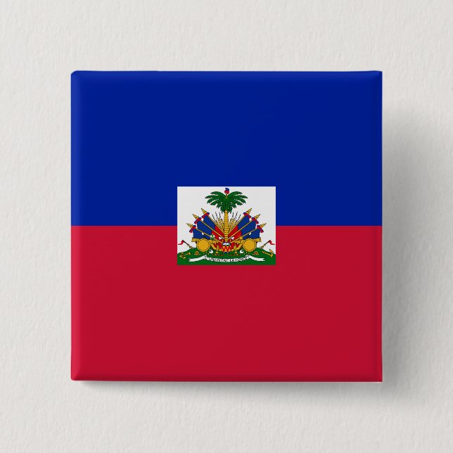Haiti (Haitis) Flagga Knapp (Framsida)