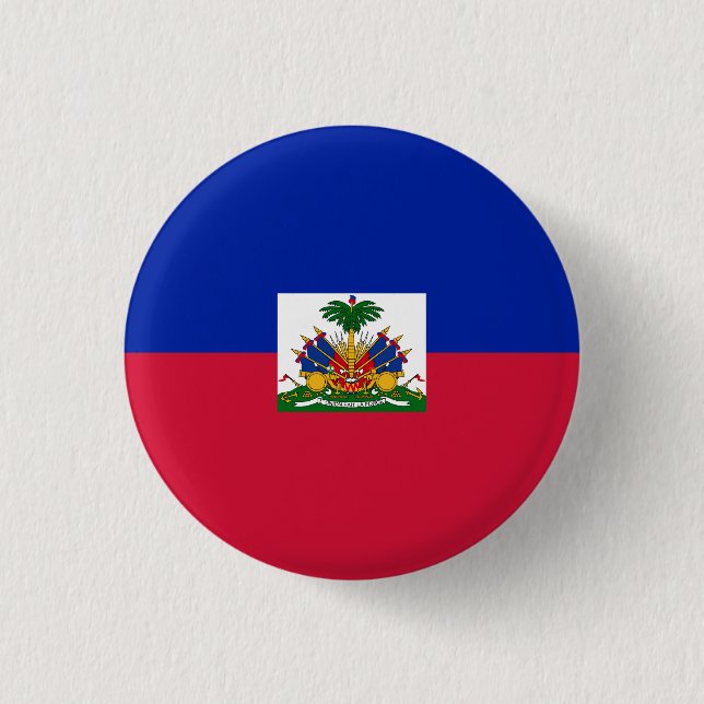 Haiti (Haitis) Flagga Knapp (Framsida)