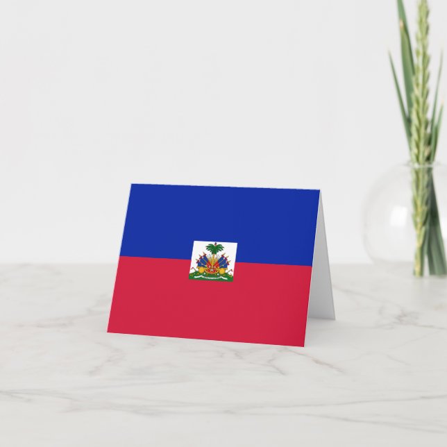 Haiti (Haitis) Flagga Kort (Framsida)