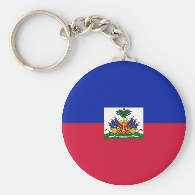 Haiti (Haitis) Flagga Nyckelring (Framsidan)