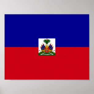 Haiti - Haitis flagga - Poster