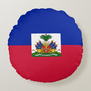 Haiti (Haitis) Flagga Rund Kudde