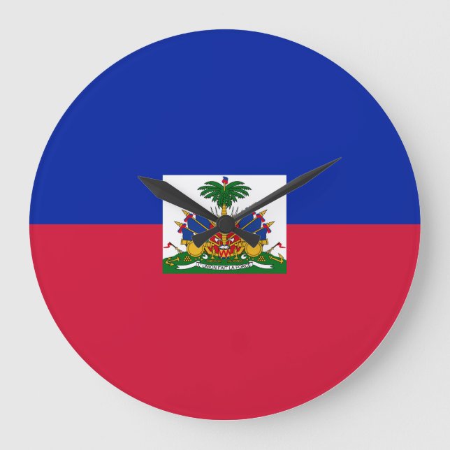 Haiti (Haitis) Flagga Stor Klocka (Framsida)