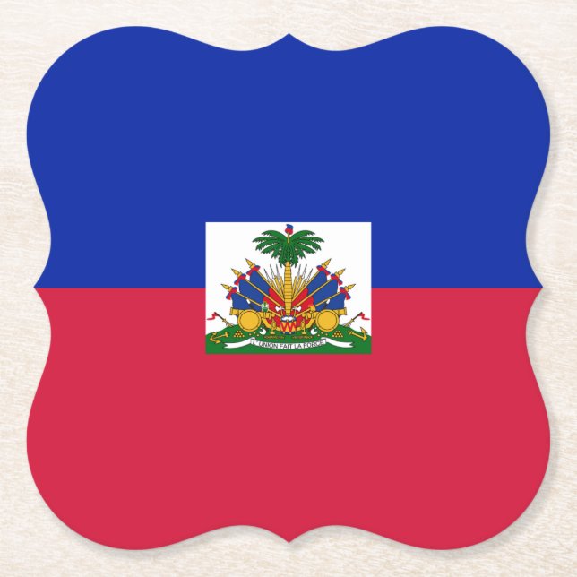 Haiti (Haitis) Flagga Underlägg Papper (Framsida)