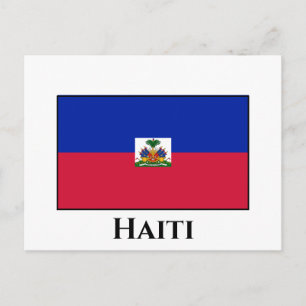 Haiti (Haitis) Flagga Vykort