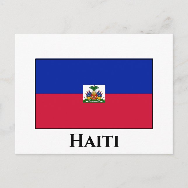 Haiti (Haitis) Flagga Vykort (Framsida)