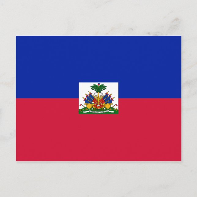 Haiti (haitisk) flagg-kort vykort (Framsida)