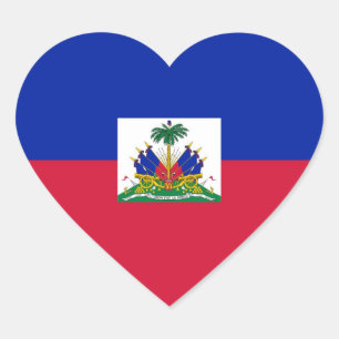 HAITI HJÄRTFORMAT KLISTERMÄRKE