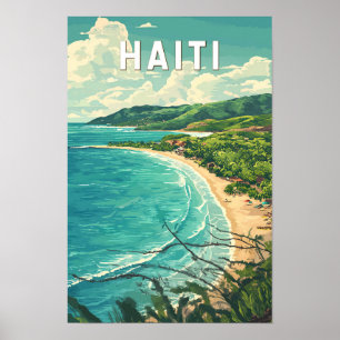 Haiti Illustration Resa Konst Vintage Poster