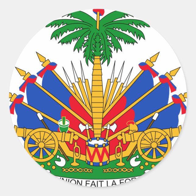 Haiti Jackat Arm Runt Klistermärke (Framsida)