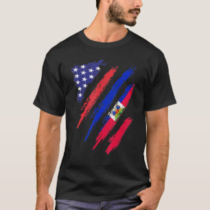 Haiti Jamaica Grown Flagga USA Patriot Heritage Mo T Shirt