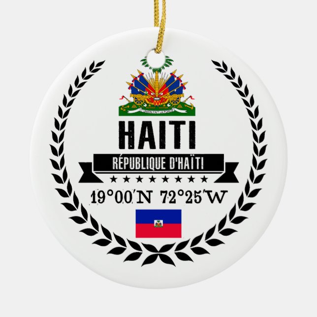 Haiti Julgransprydnad Keramik (Framsidan)