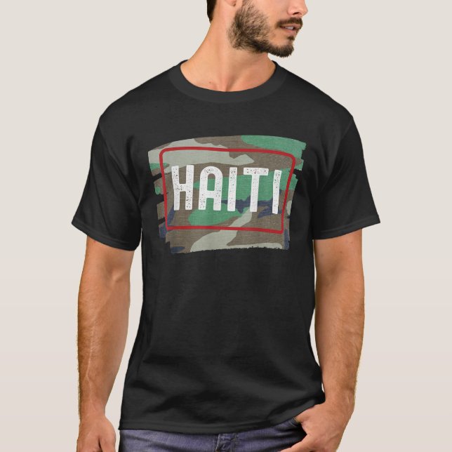 Haiti Kamouflage T Shirt (Framsida)