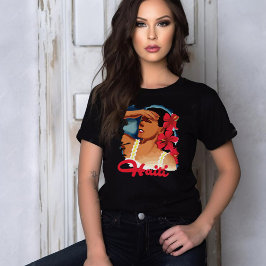 Haiti Karibisk Kvinna Röd Resa T Shirt