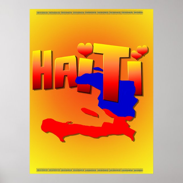 HAITI KÄRLEK Skriv ut Poster (Framsidan)