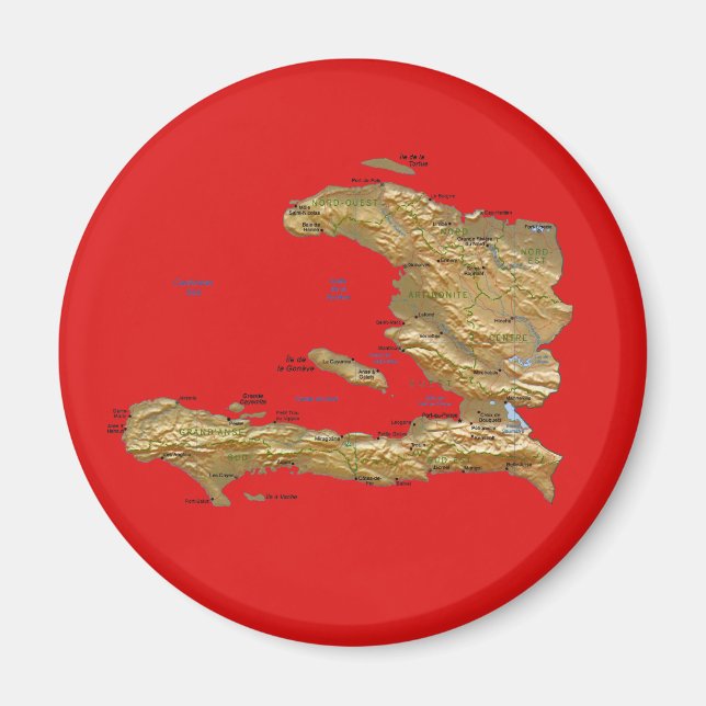 Haiti Karta Magnet (Framsidan)