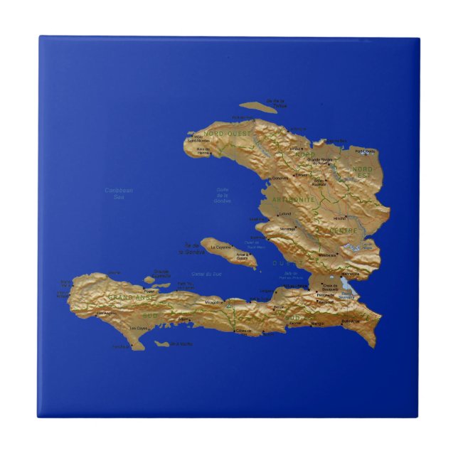 Haiti Kartplattor Kakelplatta (Framsidan)