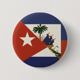 Haiti, Kuba Flagga   Haitian Cuban Ayiti Cubano Knapp