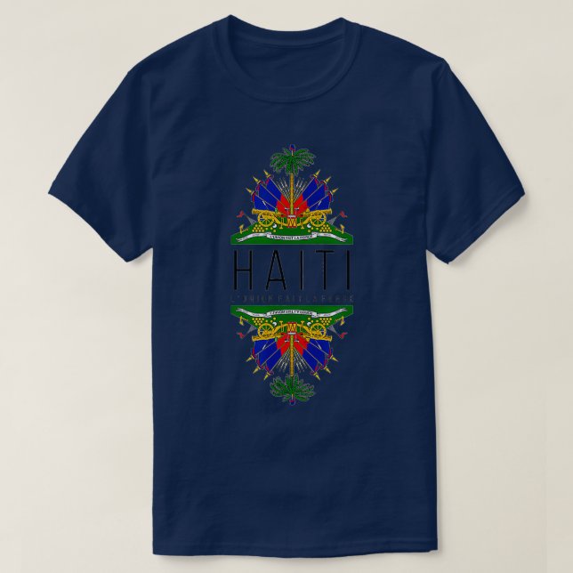 Haiti L'union Fait la Force  T Shirt (Design framsida)