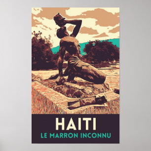 Haiti Marron inconnu-statuskort Poster