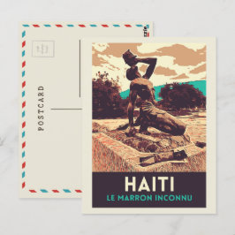 Haiti Marron inconnu-statuskort Vykort