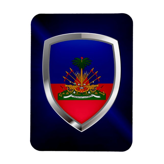 Haiti Metallic Emblem Magnet (Vertikal)