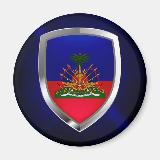 Haiti Metallic Emblem Magnet (Framsidan)
