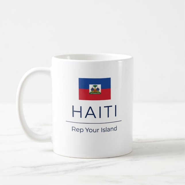Haiti Minimalist | Varje dags stolthet Kaffemugg (Vänster)