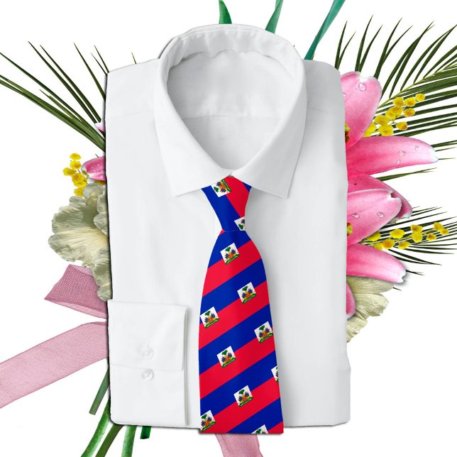 Haiti och Haitis Flagga mode / business Neck Tie Slips (Skapare uppladdad)