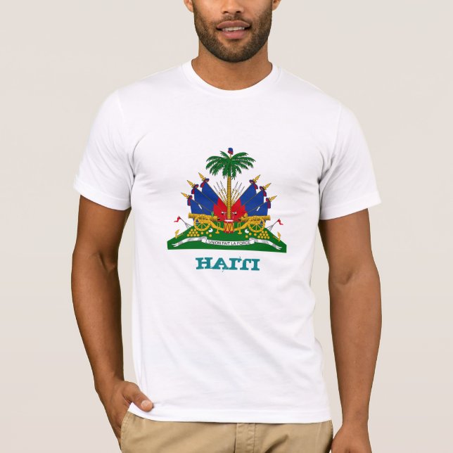 Haiti och haitiska Jackar av Arm, flagga T Shirt (Framsida)