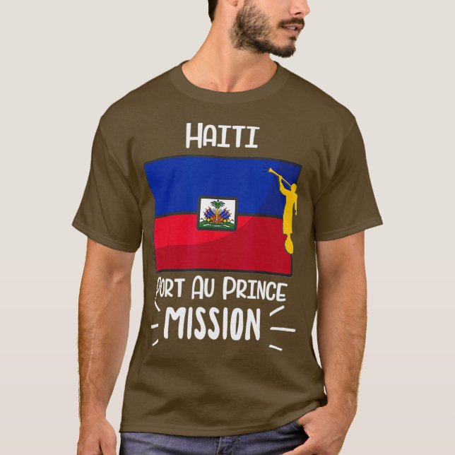 Haiti Por au Prince Mormon LDS Uppdrag Gift T Shirt (Framsida)