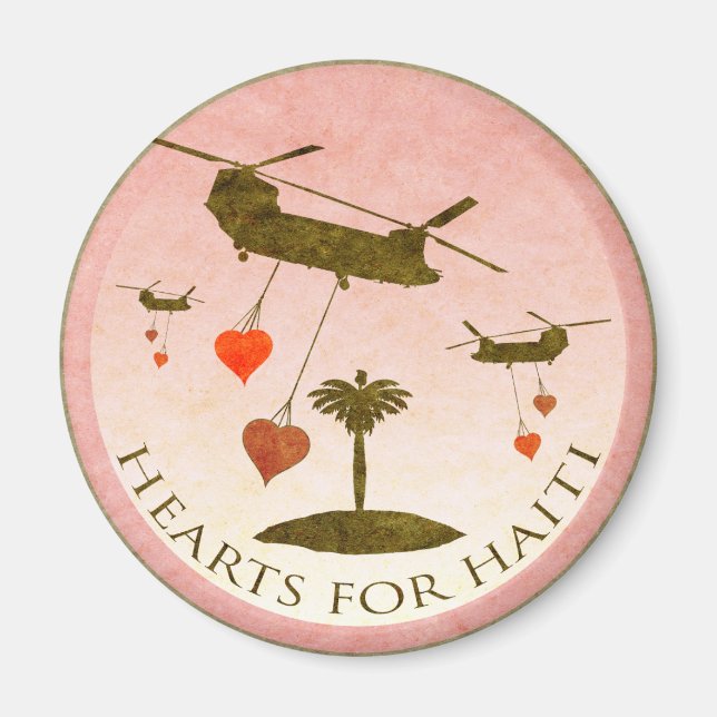 Haiti Relief Valentine Fridge Magnets Magnet (Framsidan)