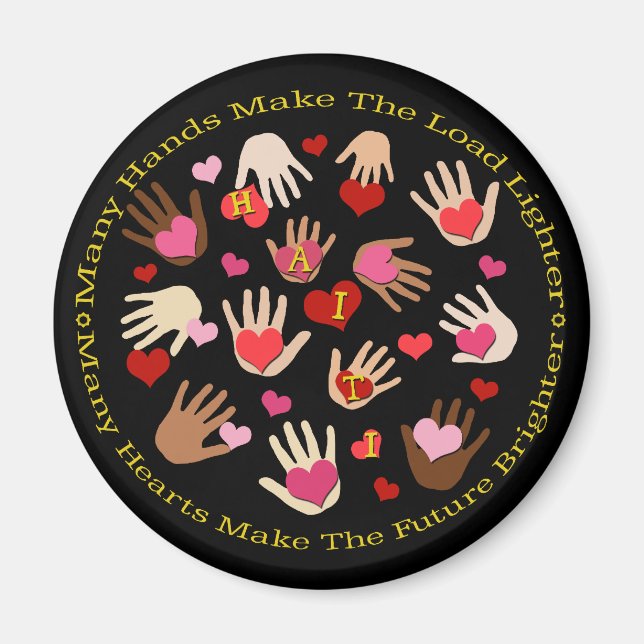 Haiti Relief Valentine Fridge Magnets Magnet (Framsidan)