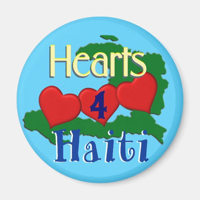 Haiti Relief Valentine Fridge Magnets Magnet (Framsidan)