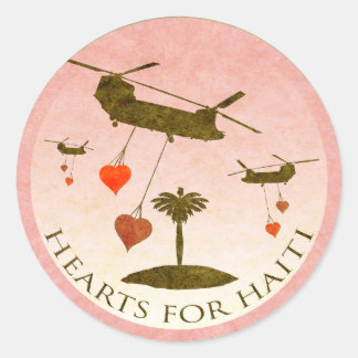 Haiti Relief Valentine Stickers Runt Klistermärke