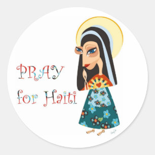 Haiti Relief Valentine Stickers Runt Klistermärke