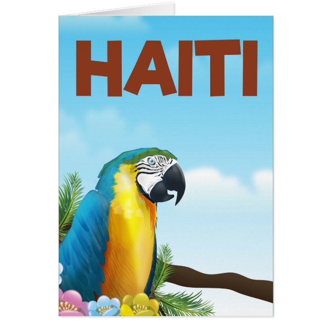 Haiti Resoraffisch Hälsningskort (Framsidan)