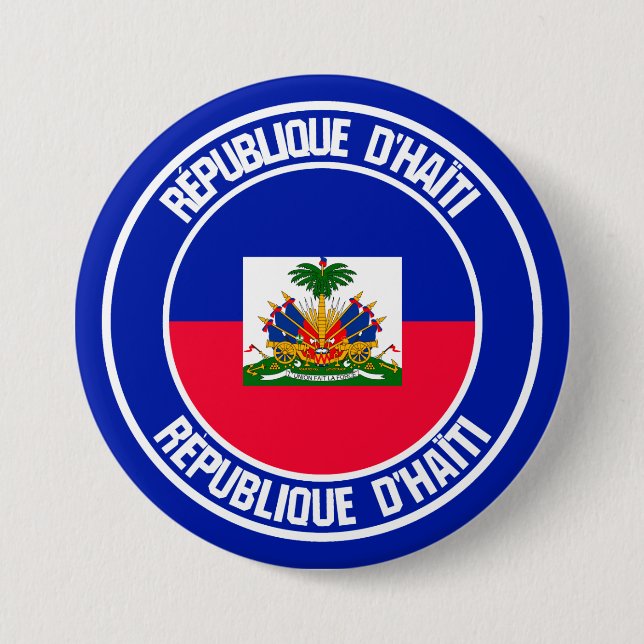 Haiti Round Emblem Knapp (Framsida)