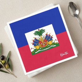 Haiti Servetter, Haitisk Flagga fest / sport fans Pappersservett