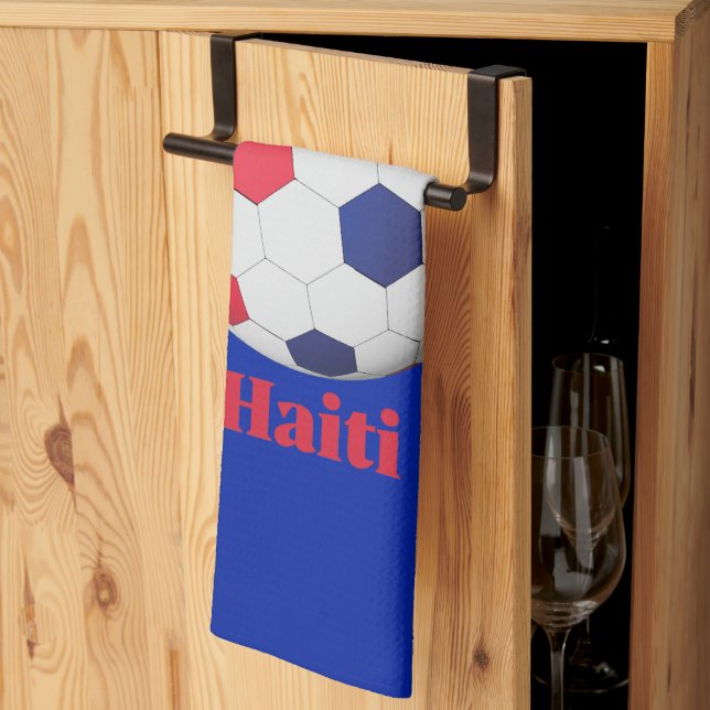Haiti Soccer Kökshandduk (Thirds Fold)